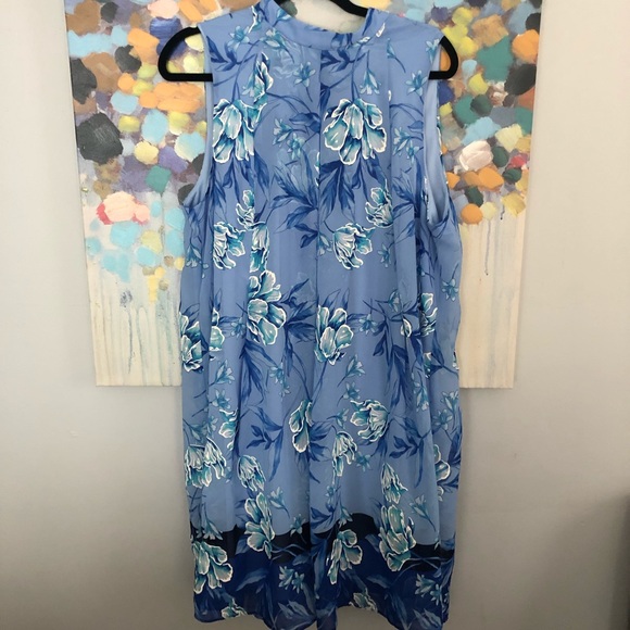 lane bryant blue floral dress